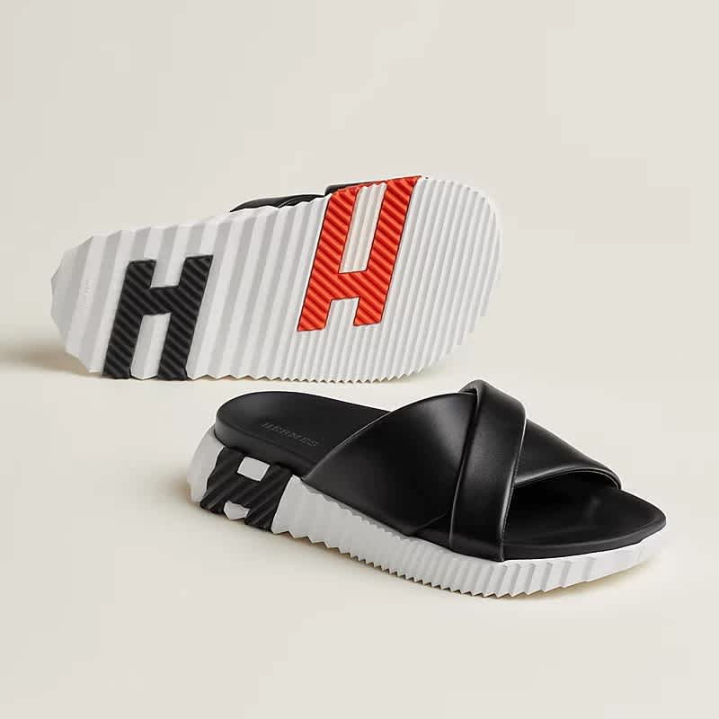 Hermes Black Premium Quality Flip Flop