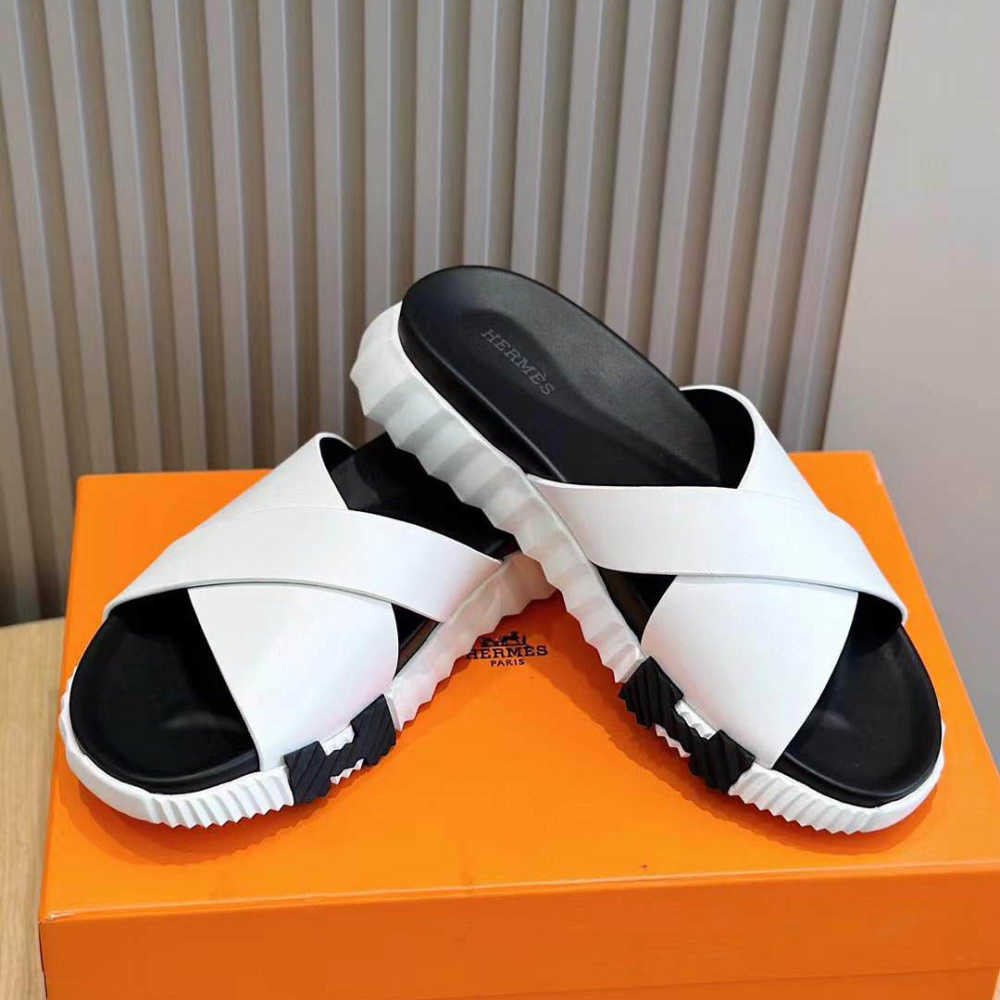 Hermes White Premium Quality Flip Flop