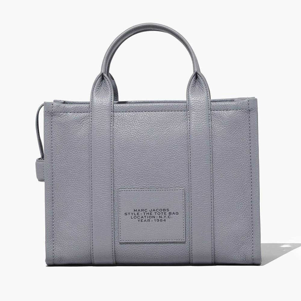 Marc Jacobs Grey Leather Medium Tote Bag-1
