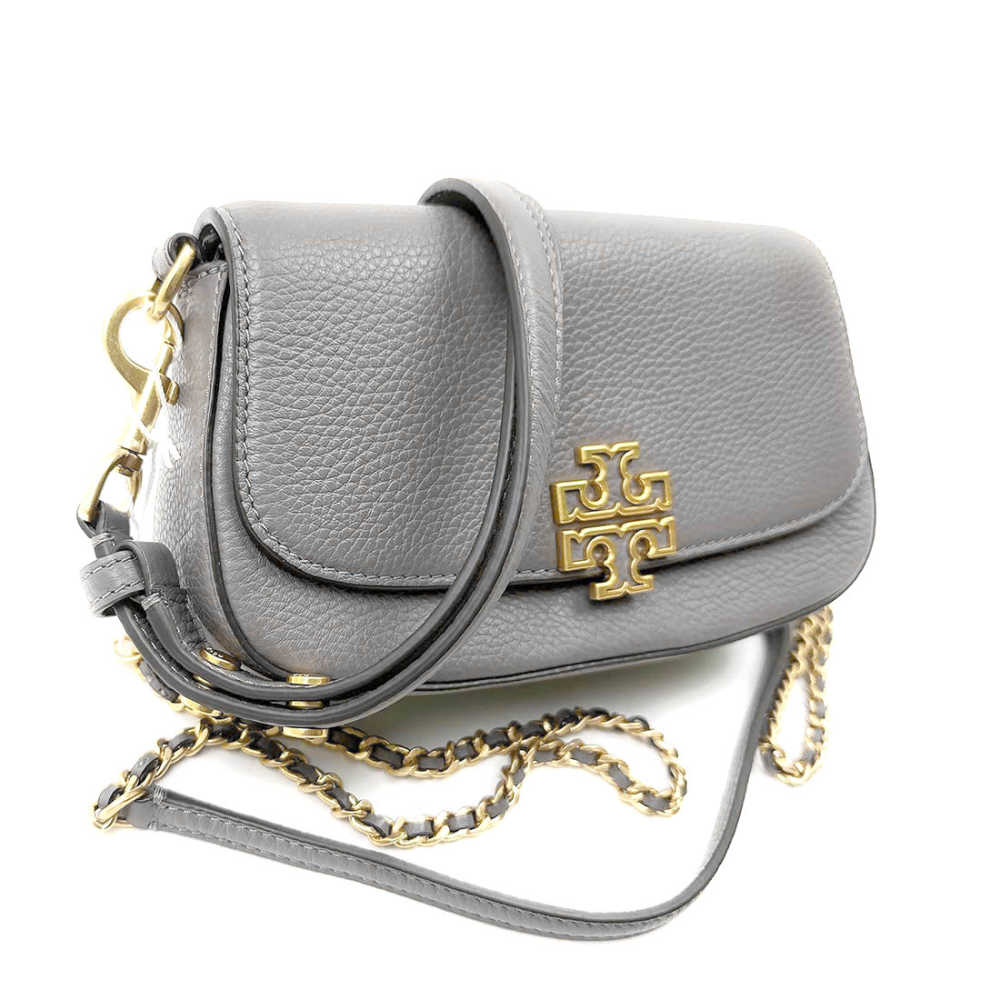 Tory Burch Britten Convertible Grey Crossbody Bag-thumb-1