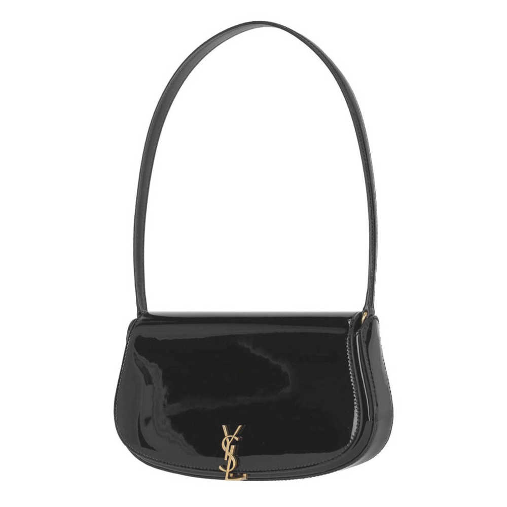YSL Voltaire Patent Leather Black Shoulder Bag-thumb-1