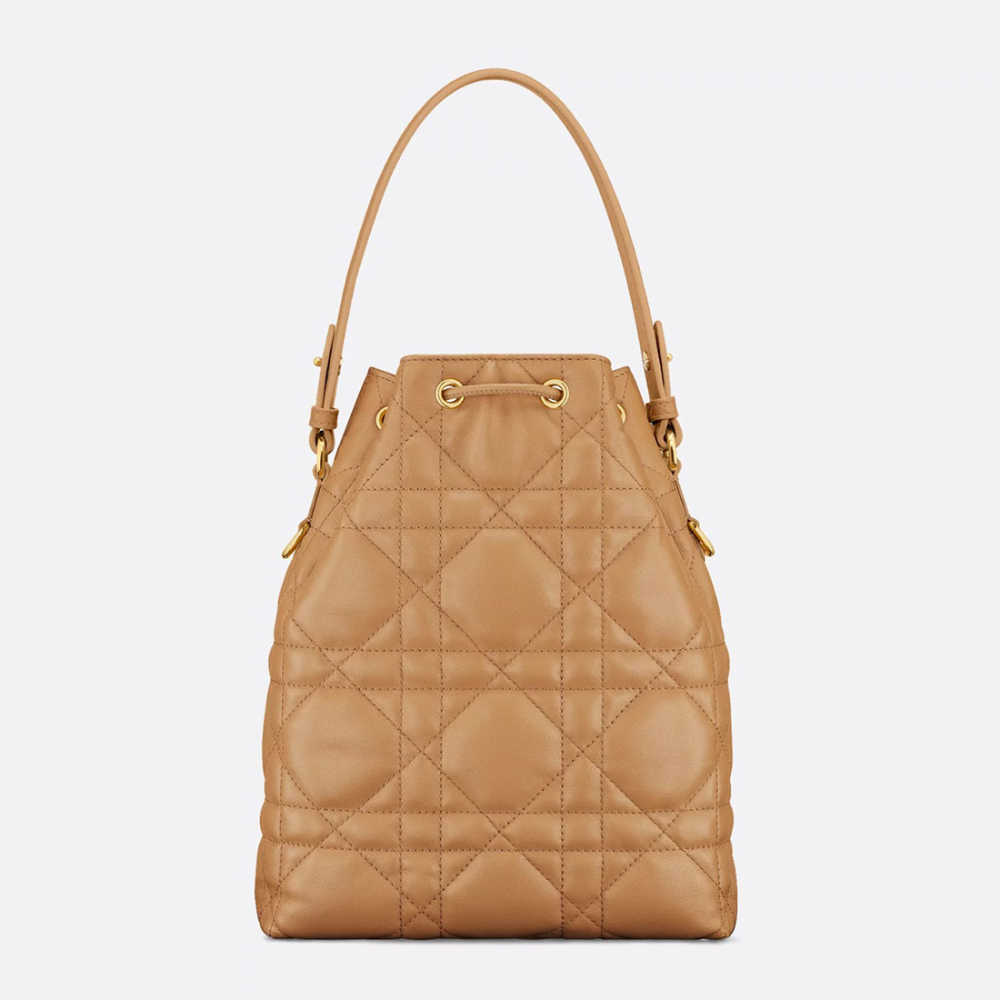 Dior Caro Mini White Bucket Bag-6