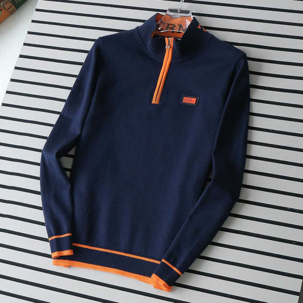 Hermes Blue High-End Authentic Quality Pullover