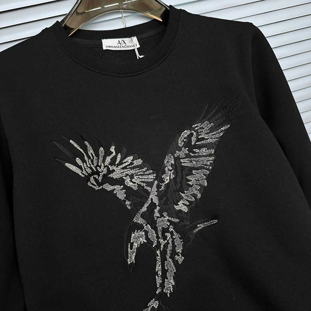 Armani Exchange Black Cotton Sweatshirt-2