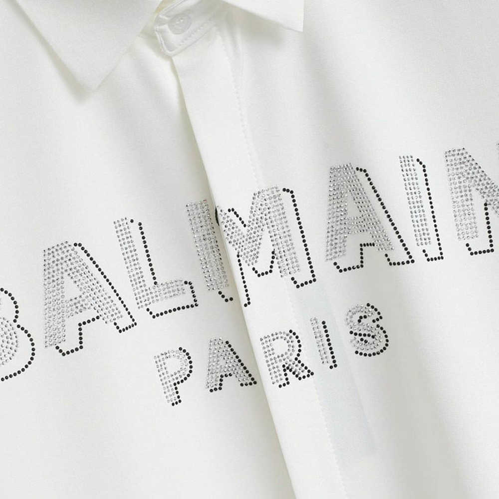 Balmain Embroidered White Premium Cotton Shirt-3