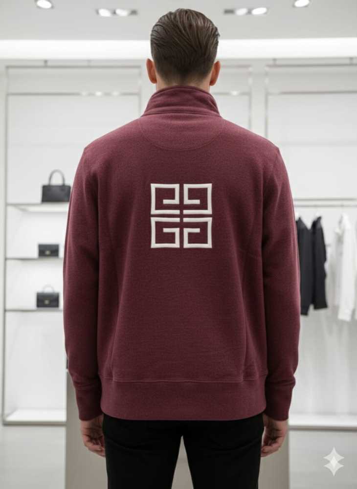 Givenchy Wine Premium Quality Sherpa Sweatshirt-2