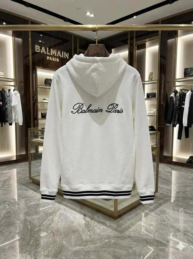 Balmain White Premium Quality Hoodie-2