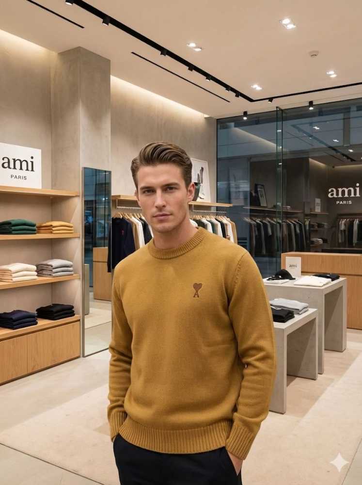 Ami Paris Brown Premium Quality Sweatshirt