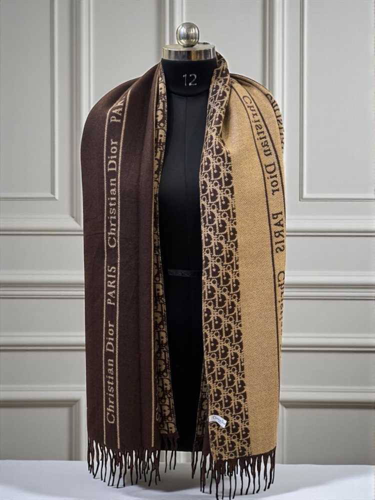 Christian Dior Brown Premium Quality Woollen Stole