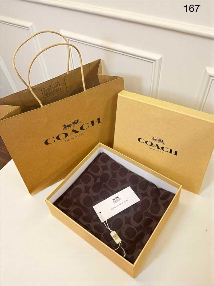 Coach Signature Black C Border Woollen Stole-1