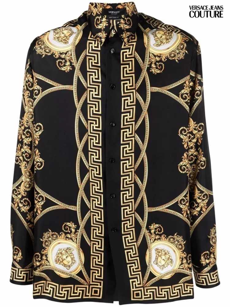 Versace Black Premium Quality Cotton Shirt