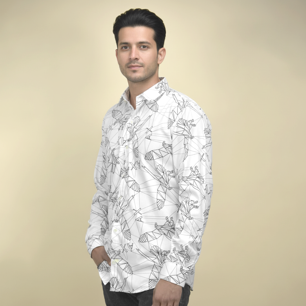 Armani Exchange Eagle Print White Premium Shirt