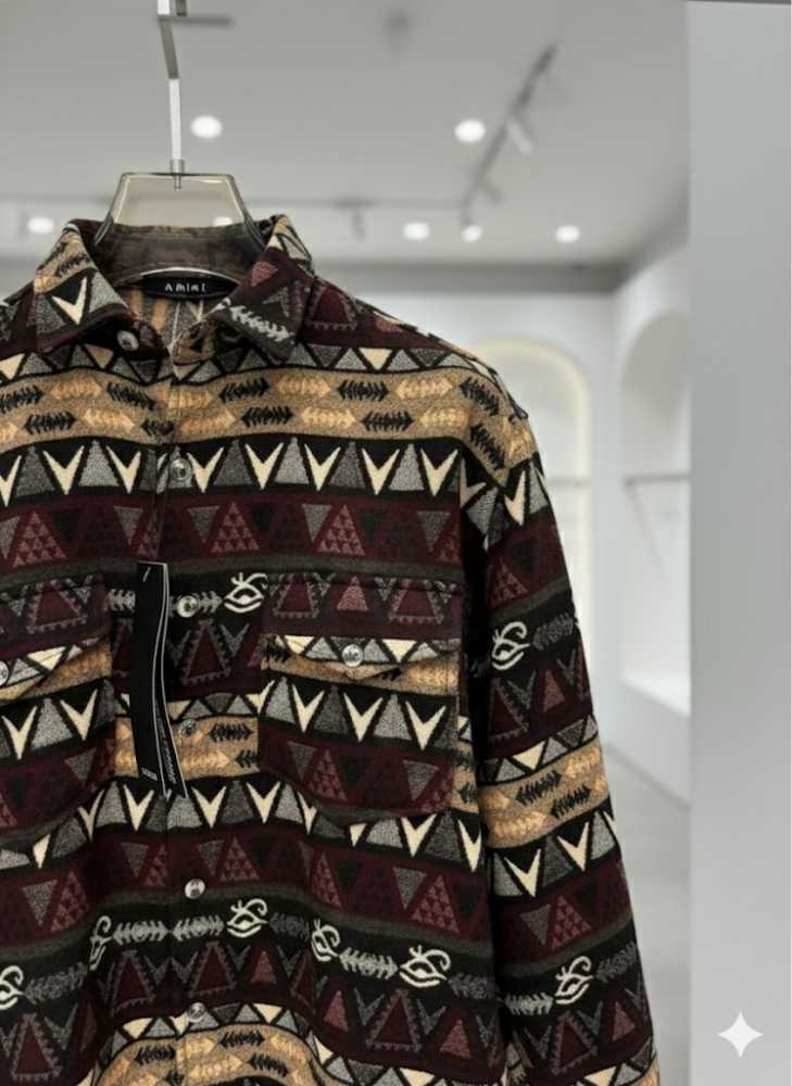 Amiri Print Dark Brown Premium Quality Men's Shirt-2