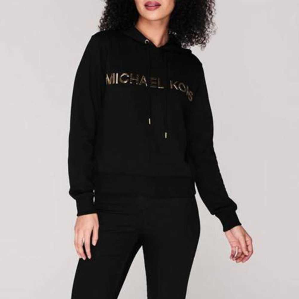 Michael Kors Black Embroidered Women Hoodie-1