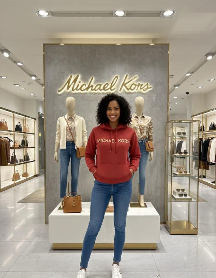 Michael Kors Red Embroidered Women Hoodies