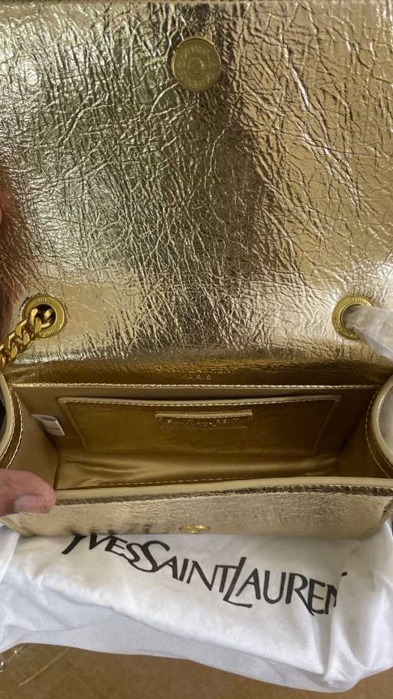 Saint Laurent Golden Kate Metallic Bag-2