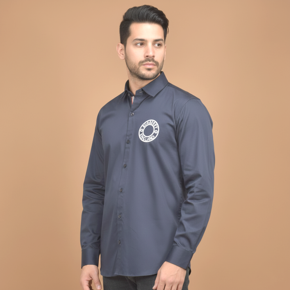 Burberry Navy Blue Premium Quality Shirt
