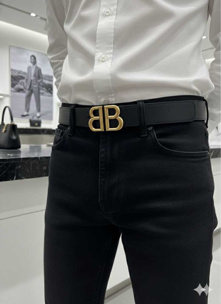 Balenciaga Black Premium Quality Leather Belt-0
