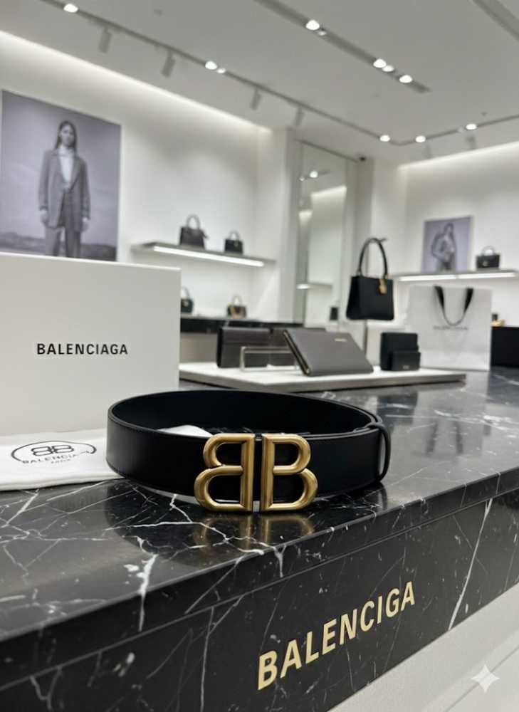 Balenciaga Black Premium Quality Leather Belt-1