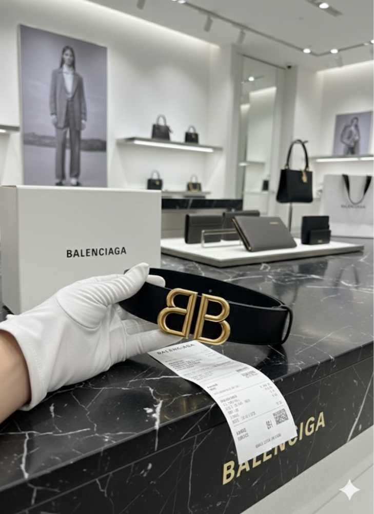 Balenciaga Black Premium Quality Leather Belt-5