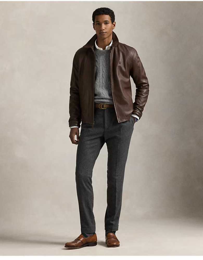 Ralph Lauren Dark Brown Premium Quality Cotton Blend Jacket-thumb-1