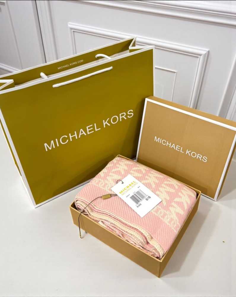 Michael Kors Pink Semi Woolen Stole-thumb-1