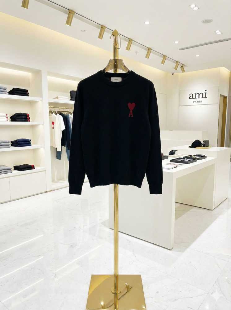Ami Paris Black Premium Quality Luxury Sweatshirt-thumb-2