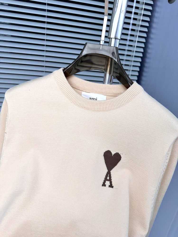 Ami Paris Light Pink Premium Quality Luxury Sweatshirt-thumb-3