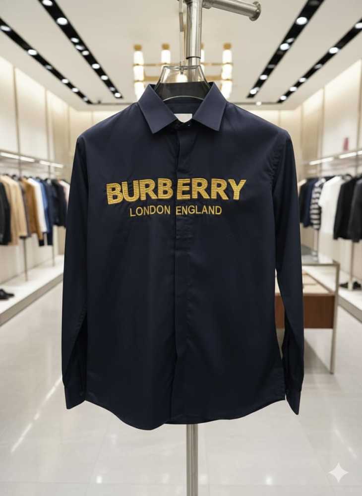 Burberry Blue Premium Quality Shirt-2