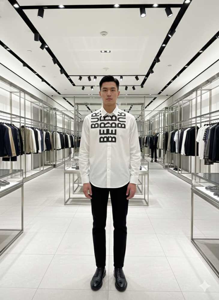 Burberry White Premium Quality Shirt