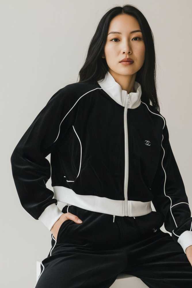 Chanel Black Premium Quality Winter Tracksuit-4