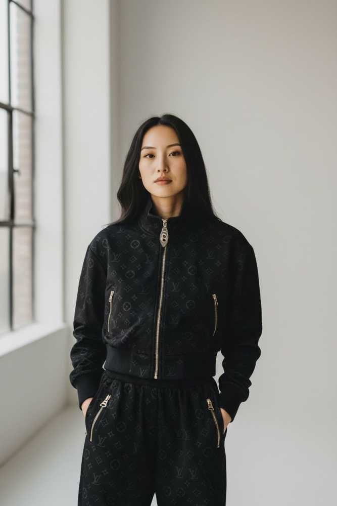 Louis Vuitton Black Premium Quality Tracksuit-1