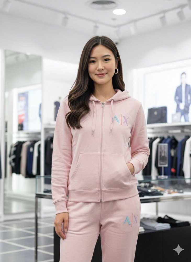 Armani Exchange Pink Premium Quality Tracksuit-2