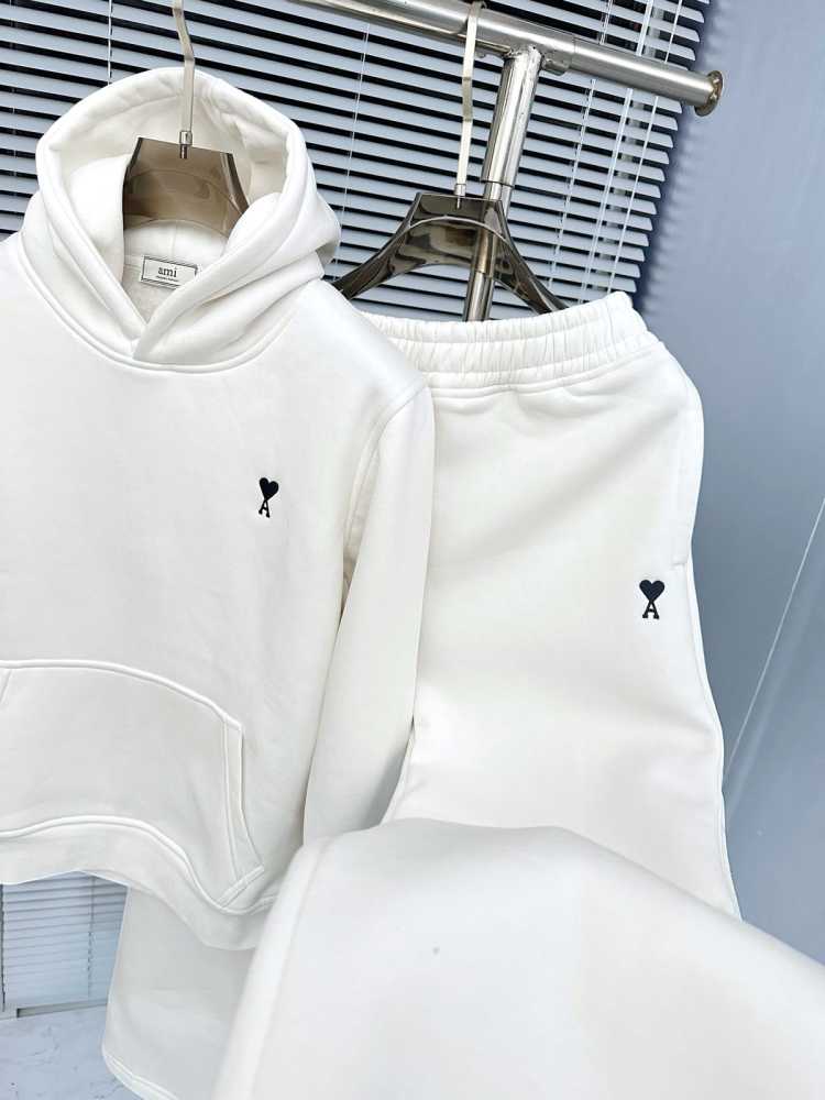 Ami White Premium Quality high End Authentic Track Suit-thumb-1