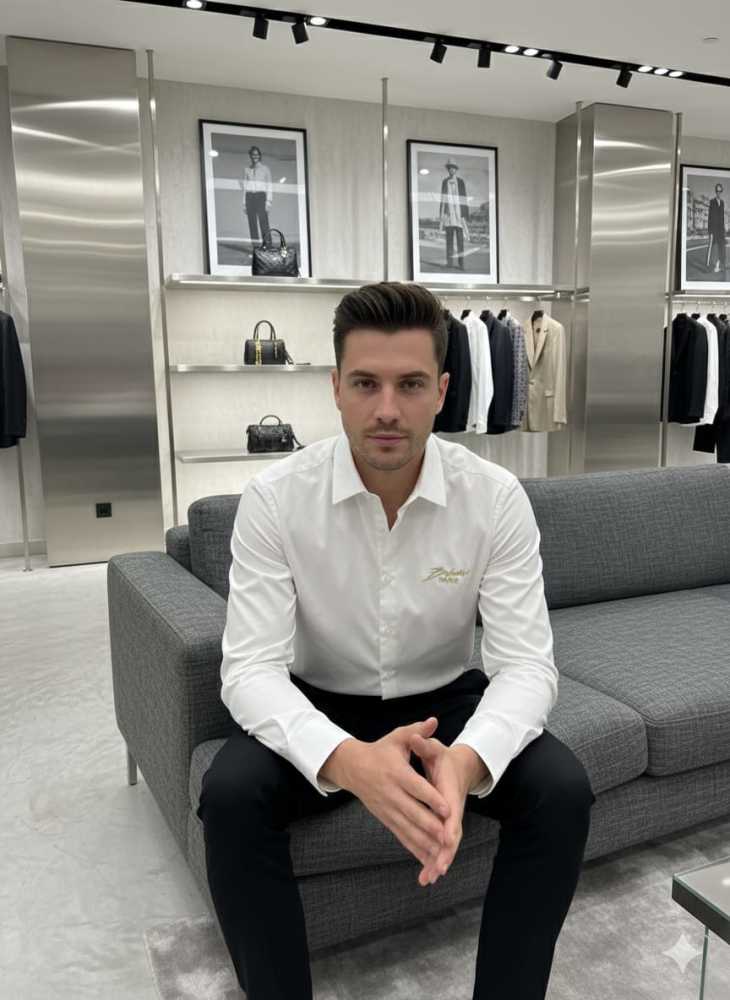 Balmain Embroidered White Premium Cotton Shirt