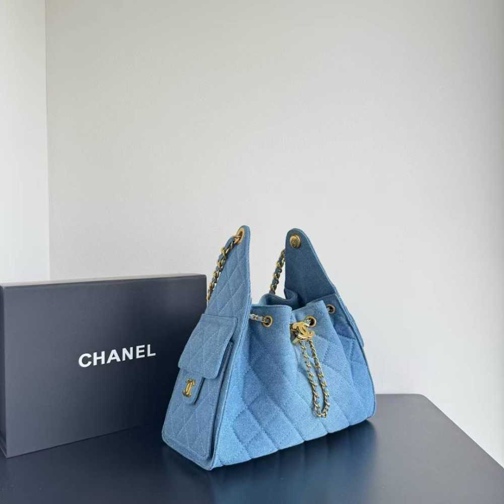 Chanel Maxi Blue Iconic Hobo Bag-thumb-1