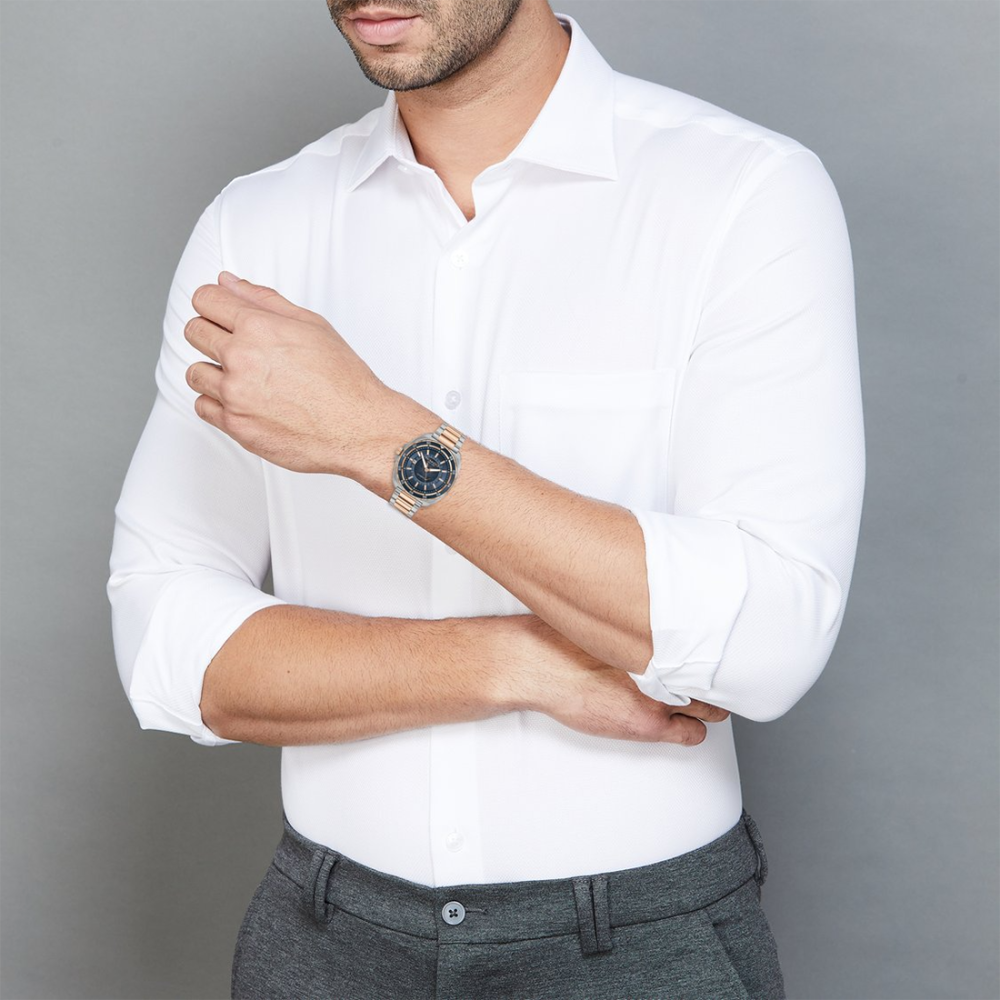 Coach Charter Dual-Tone Automatic Blue Dial Watch 14602729-thumb-5