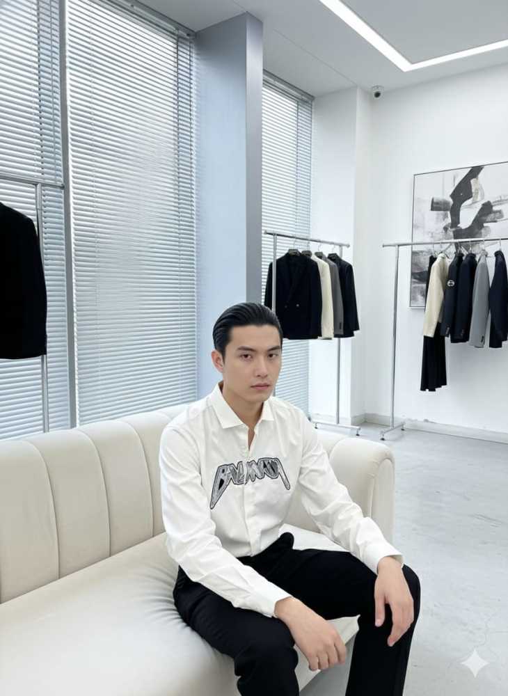 Balmain Embroidered White Premium Cotton Shirt-thumb-6