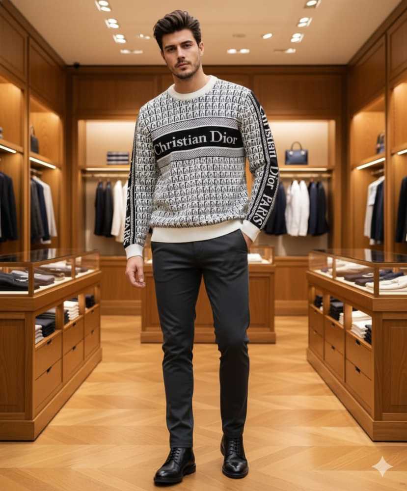 Dior White Premium Quality Pullover