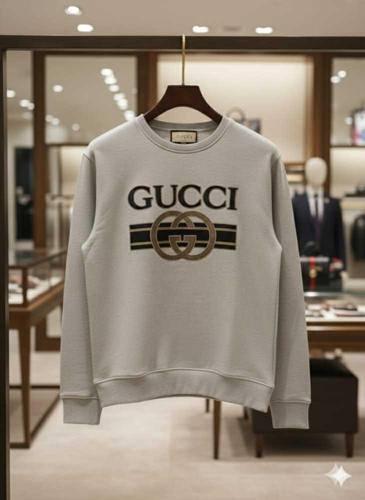 Gucci Embroidery White cotton Sweatshirt-thumb-1