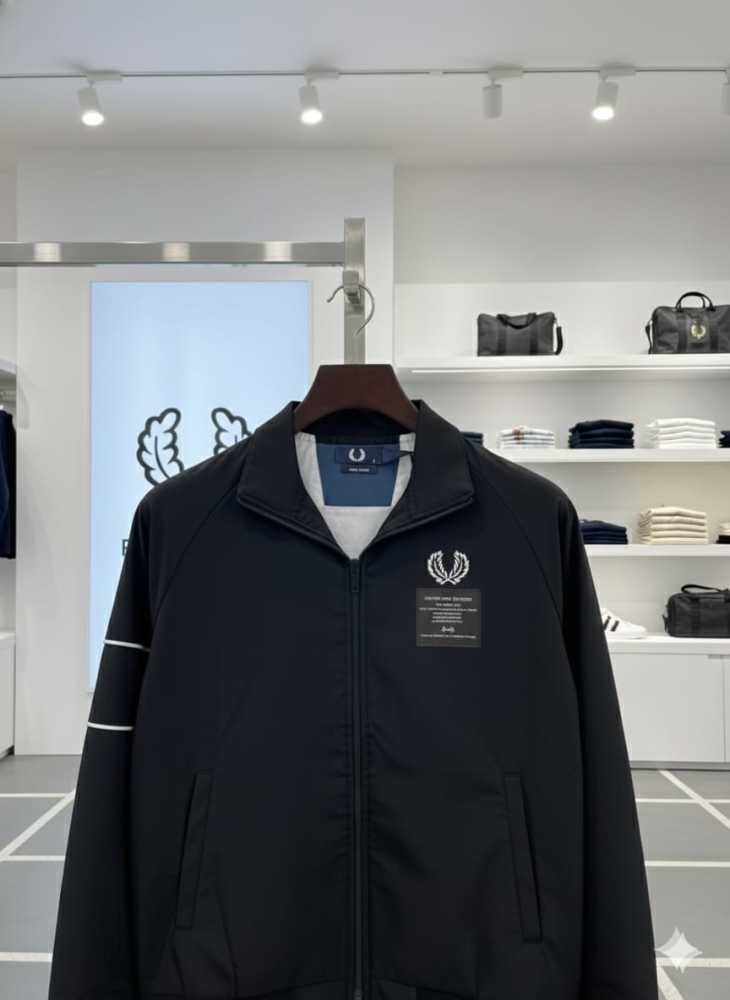 Fred Perry Black Oblique Premium Quality Zipper-thumb-4