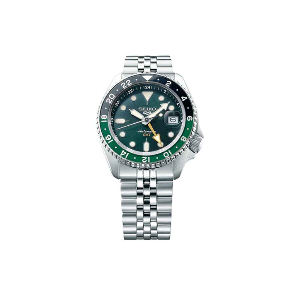 Seiko 5 Sports SKX GMT Bi-Colour Green Watch - SSK035K1