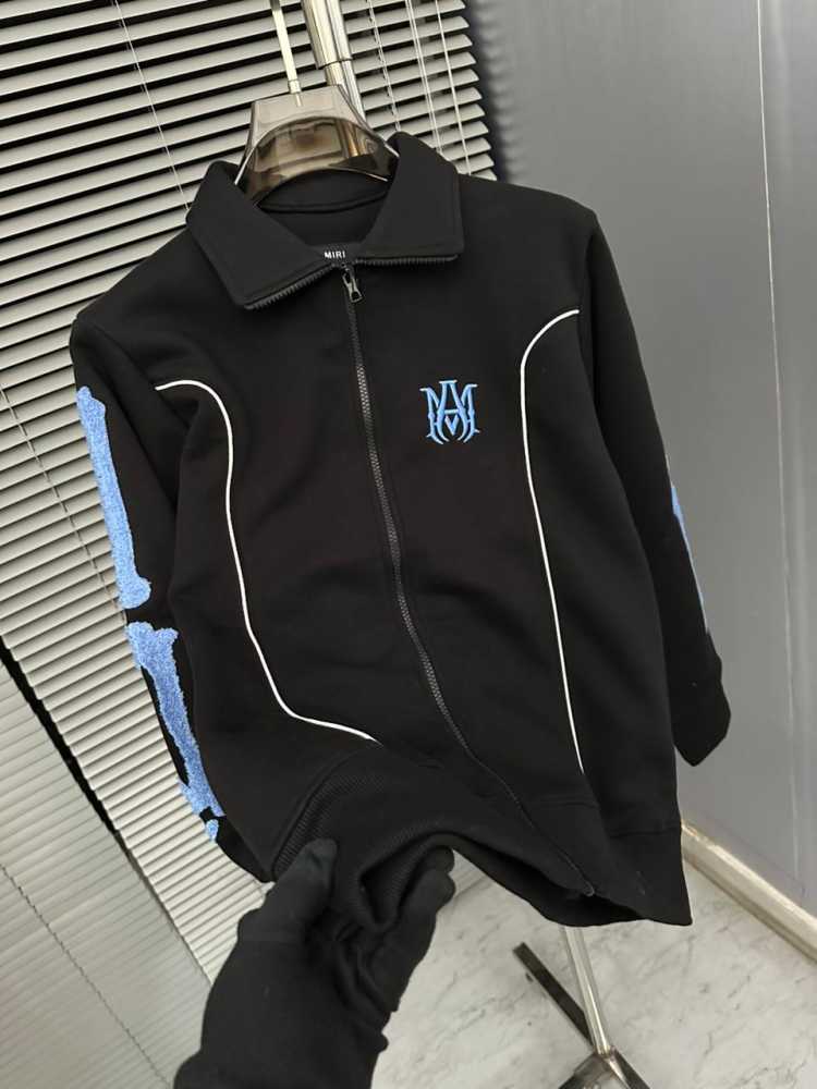 Amiri Embroidered logo Black Premium Quality Zipper-thumb-4