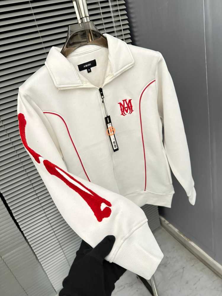 Amiri Embroidered logo White Premium Quality Zipper-thumb-3