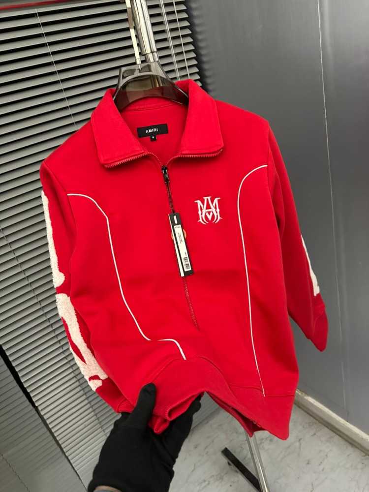 Amiri Embroidered logo Red Premium Quality Zipper-2
