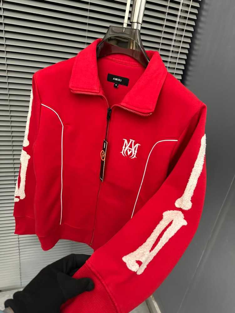 Amiri Embroidered logo Red Premium Quality Zipper-4
