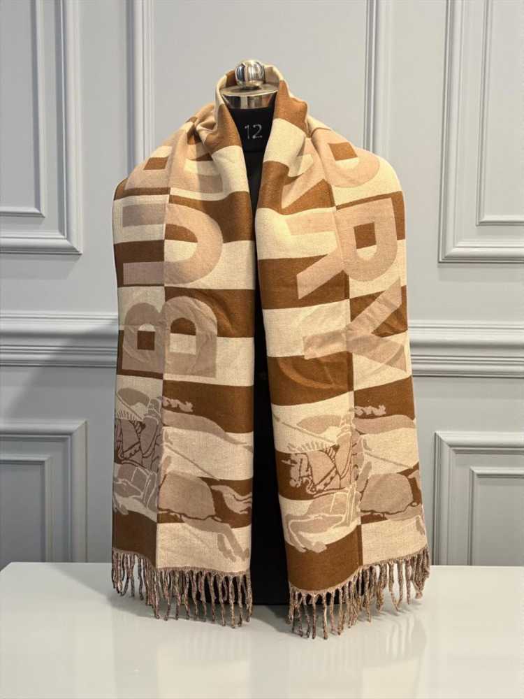 Burberry Check Cashmere Brown Stole-thumb-1