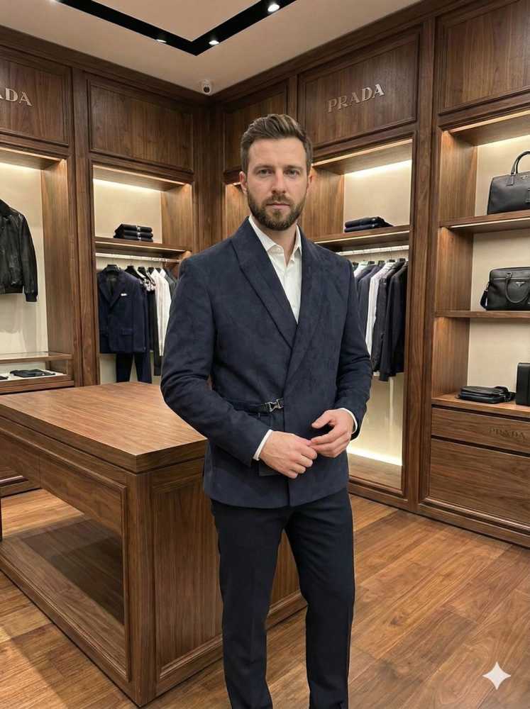 Prada Imported Blue Premium Quality Blazer