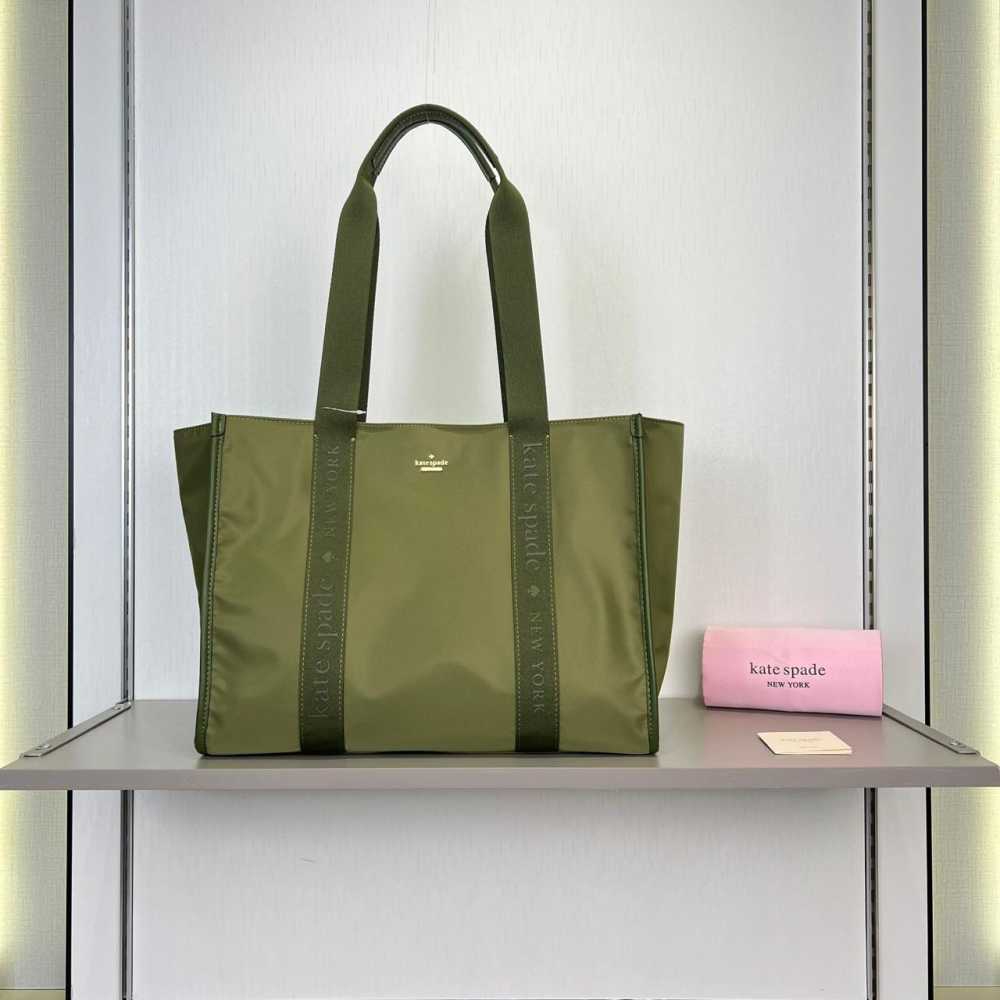 Kate Spade Green Kip Nylon/Canvas Tote Bag