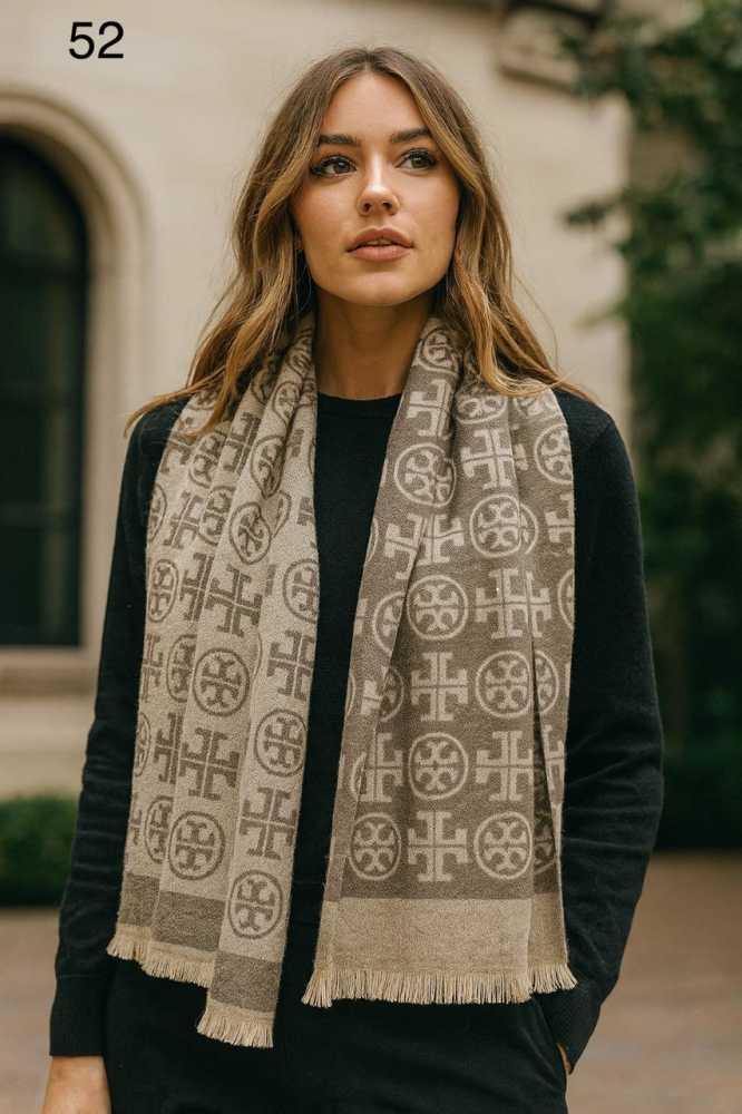 Tory Burch Designer Beige Woollen Stole